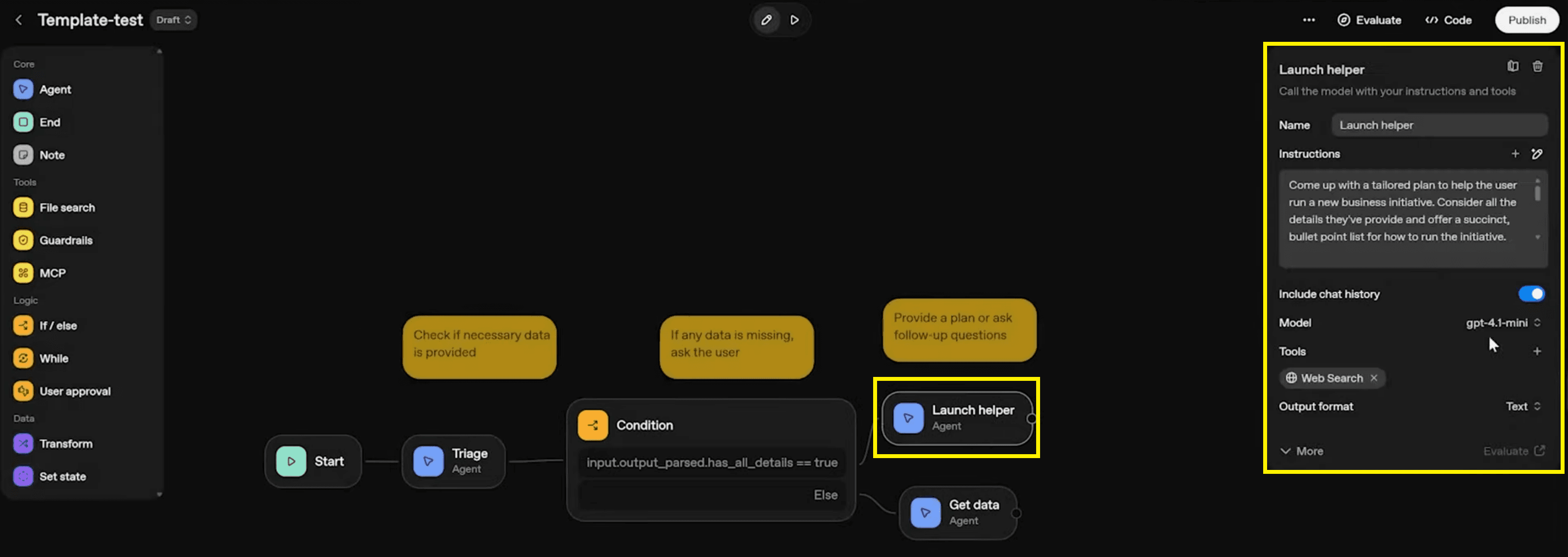 launch helper agent