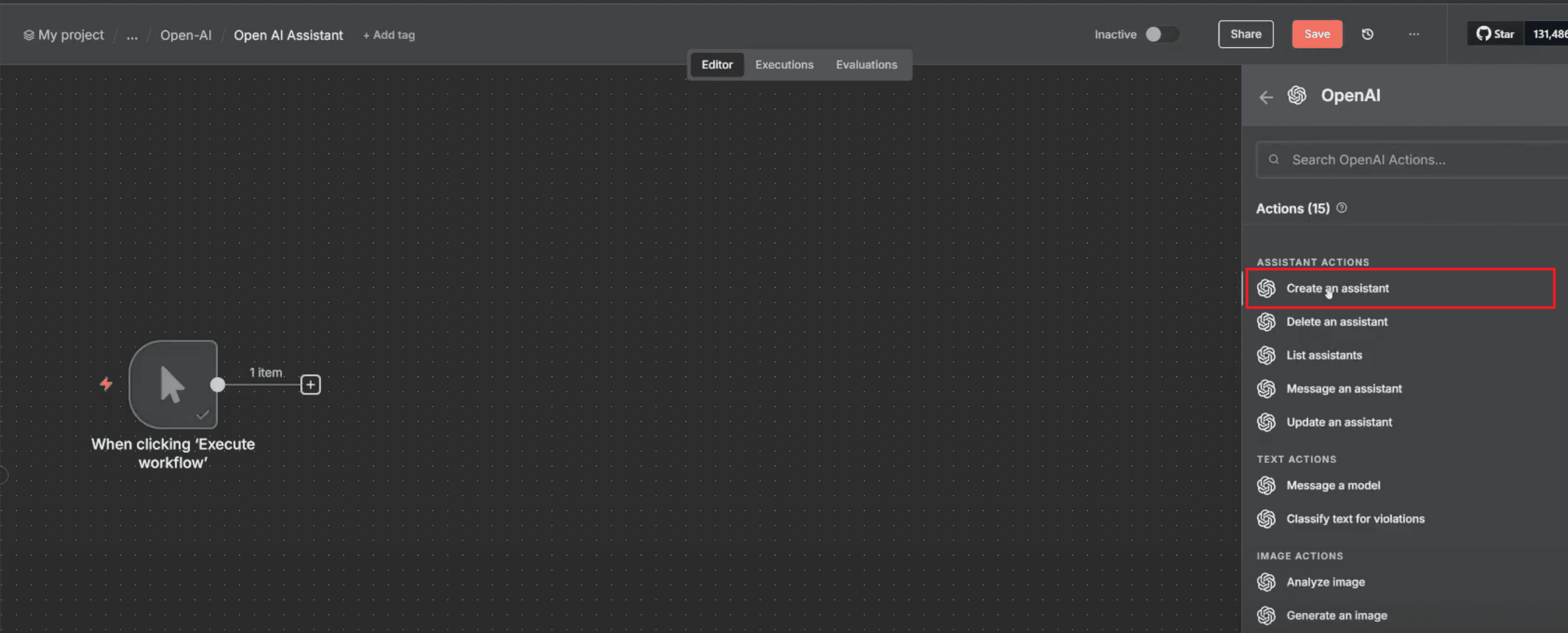 create an assistant