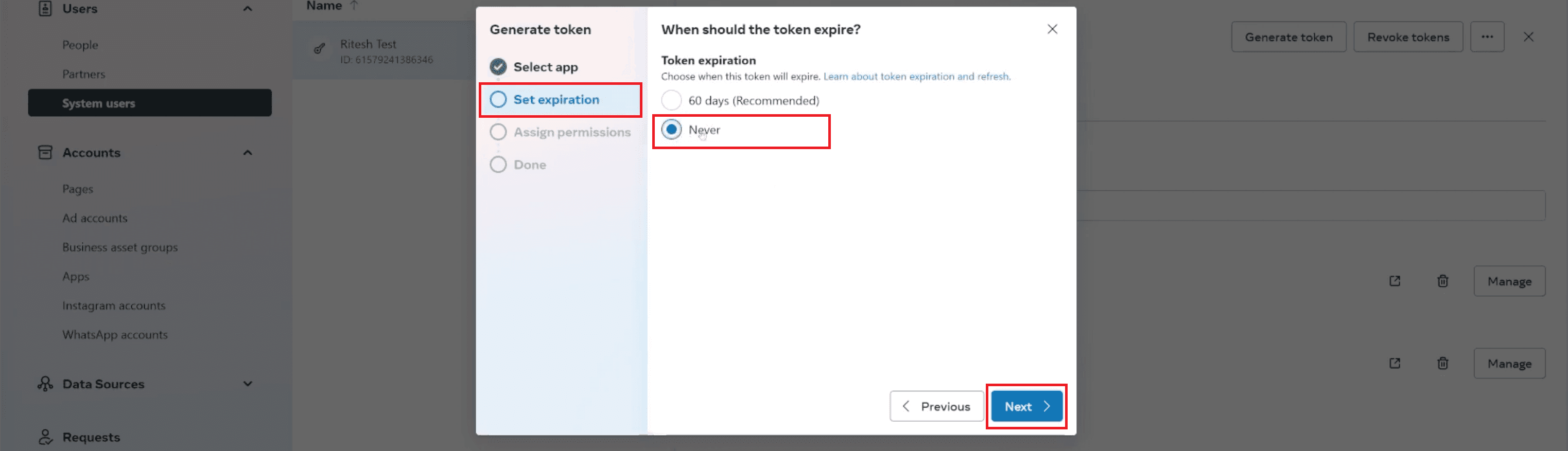 set expiration